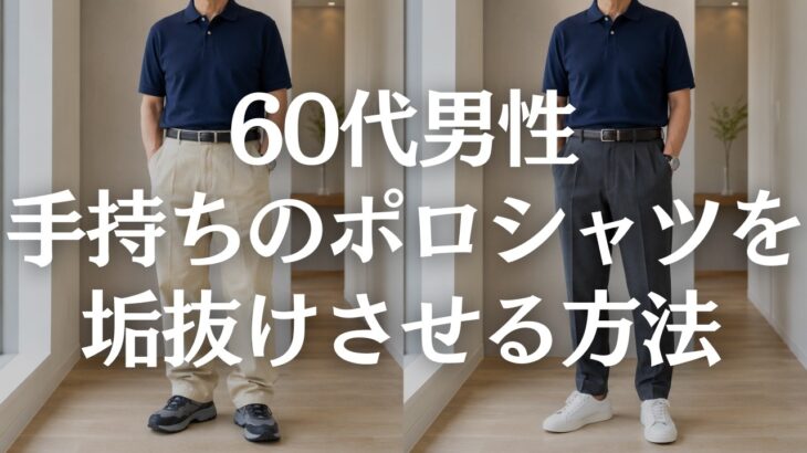 【60代メンズファッション】ポロシャツが古く見える本当の原因｜パンツと靴の合わせ方