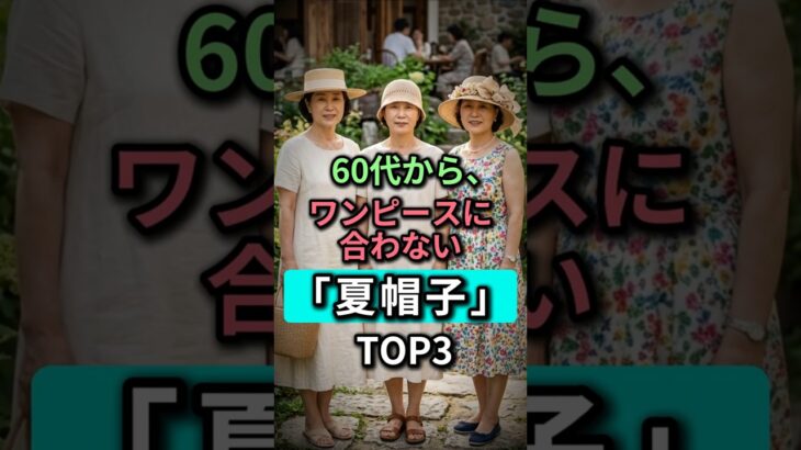 👒 60代のワンピース、この夏帽子で一気に老け見えします #50代ファッション #60代ファッション  #夏ワンピース #夏帽子 #shorts