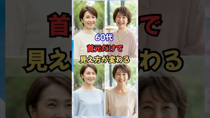 60代、首元だけで見え方が変わります #若見え #60代ファッション #60代コーデ #50代ファッション #シニアファッション #50代コーデ