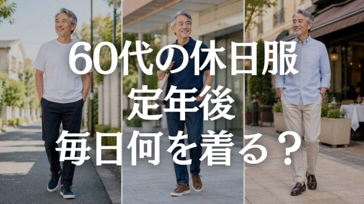 【60代メンズファッション】定年後、毎日何を着る？近所着に見えない普段着3セット