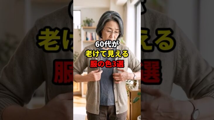 60代が老けて見える服の色3選　#60代ファッション#シニアファッション#老け見え防止#若見えコーデ#服の色選び#顔映りのいい色#大人のおしゃれ#色選びのコツ#60代の暮らし＃ココロオドル