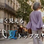 【シニアファッション】60代のための腕が細く見える夏トップス5選｜もう二の腕で悩まない