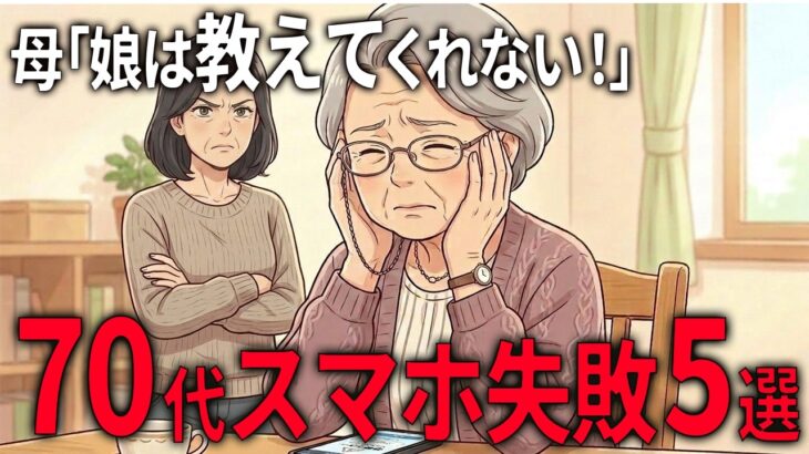 【60代からのやさしい知恵袋】【親のスマホ】70代の母がリアルに困った失敗5選！なぜ娘はイライラしてしまうのか？