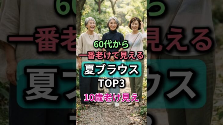 😱60代から急に老け見え…夏ブラウスNGランキングTOP3 #60代ファッション #50代ファッション #シニアファッション #夏コーデ #shorts