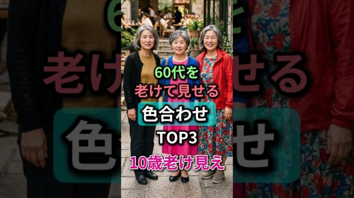 😱 60代から絶対NG！老けて見える色合わせTOP3 #60代ファッション #アラカン #アラフィフ #夏コーデ #shorts