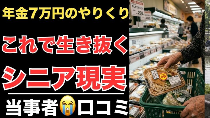 【年金月7万】「もうこれしか残らない…」少ない年金で生き抜くシニアが辿り着いた、限界のやりくり生活費　シニア口コミ20選　紹介します
