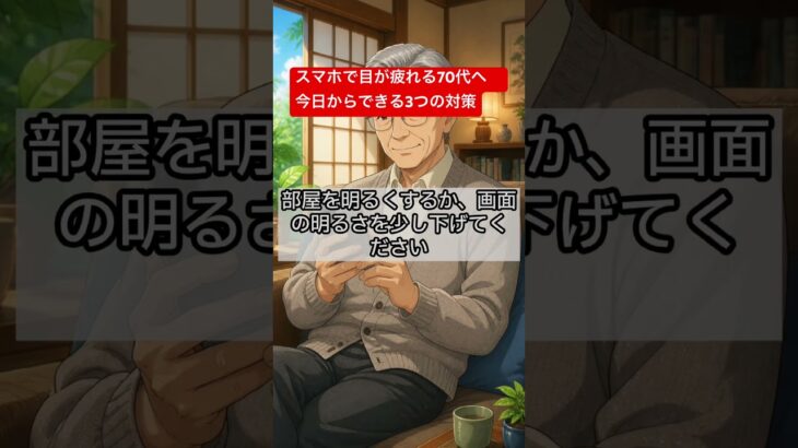 スマホで目が疲れる70代へ　今日からできる3つの対策