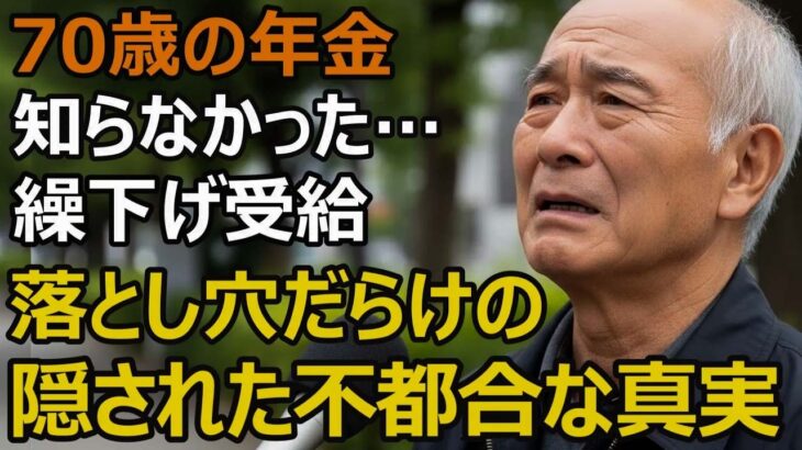 70歳男性、年金の繰下げ受給で判明した「落とし穴だらけの選択肢」誰も教えてくれなかった…知らなかったでは済まされない「年金ルール」の真実【シニア老後】