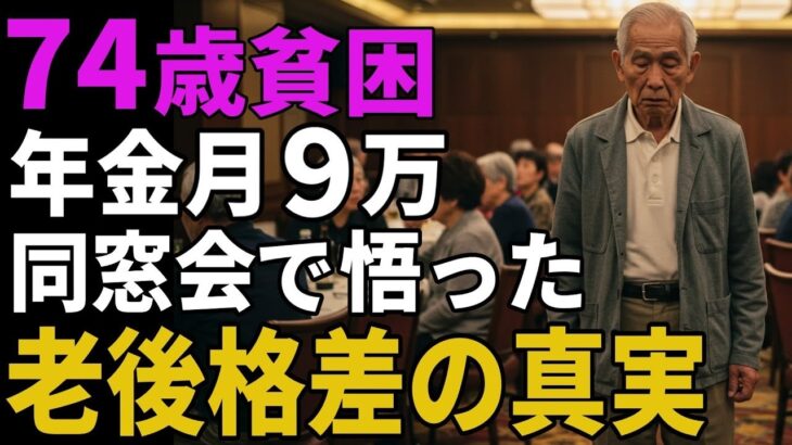 74歳貧困。年金月9万団地暮らし。同窓会で悟った老後格差の真実