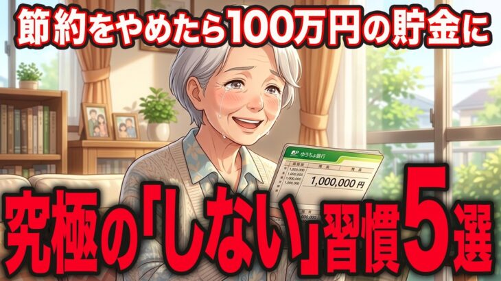 【年金7万】節約に疲れた68歳女性の逆転劇。月3万円の赤字がなぜか年100万の貯金に。一生お金に困らなくなる『究極の何もしない習慣5選』【シニア朗読雑学】