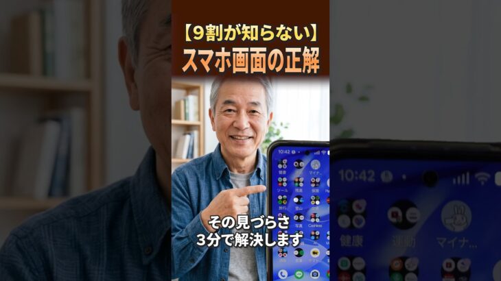 【9割が知らない】スマホ画面の正解 #雑学 #シニア #スマホ