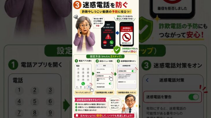 9割が知らない！シニアが今すぐ設定したいスマホ機能3選