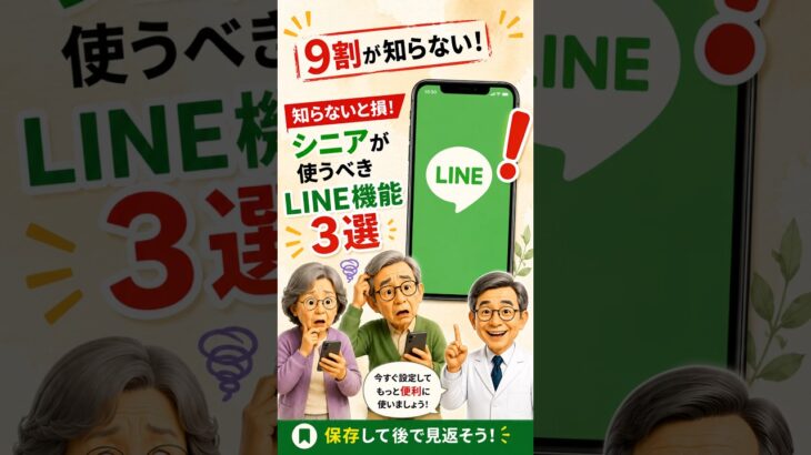 9割が知らない！シニアが使うべきLINE便利機能3選