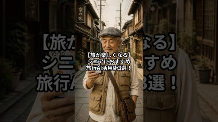 【旅行×AI】無理のない日程表も一瞬で作れる！シニアにおすすめな「旅行AI活用術」3选！