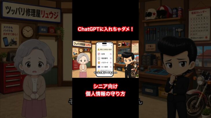 ChatGPTに入れちゃダメな情報｜シニア向けAI注意点 #ai初心者 #シニア #チャットGPT  #個人情報