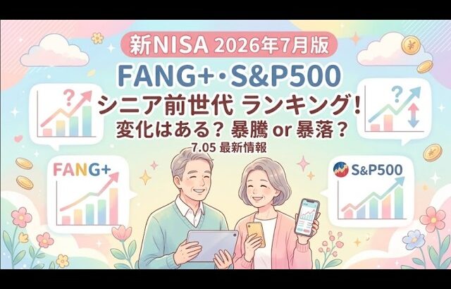 新NISA【iFreeNEXT FANG+Fang+・S&P500】シニア前世代ランキング！変化はある？暴騰or暴落？7.05