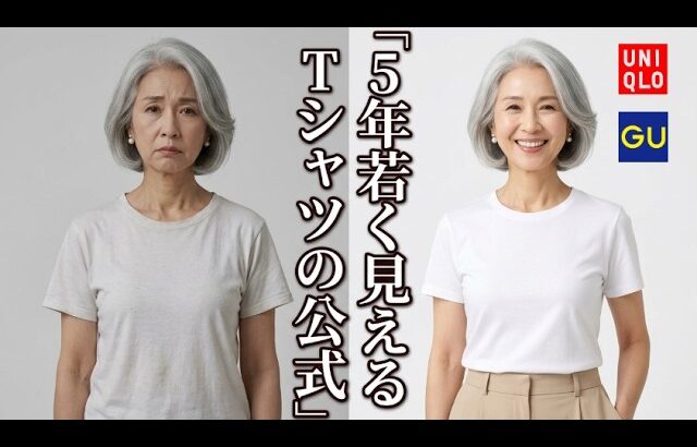 Tシャツ1枚で5年若く見える!60代女性のための失敗しない夏コーデ完全版【ユニクロ・GU】#60代ファッション#60代50代コーデ#シニアファッション#大人カジュアル#Tシャツコーデ#ユニクロ#GU