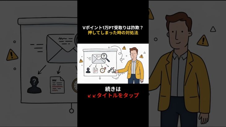 Vポイント1万PT受取りは詐欺？押してしまった時の対処法 #shrots #シニア #スマホ #ポイ活 #詐欺メール