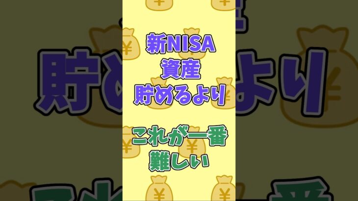 新nisa資産貯めるよりこれが一番難しい #2ch #お金を増やす #新nisa