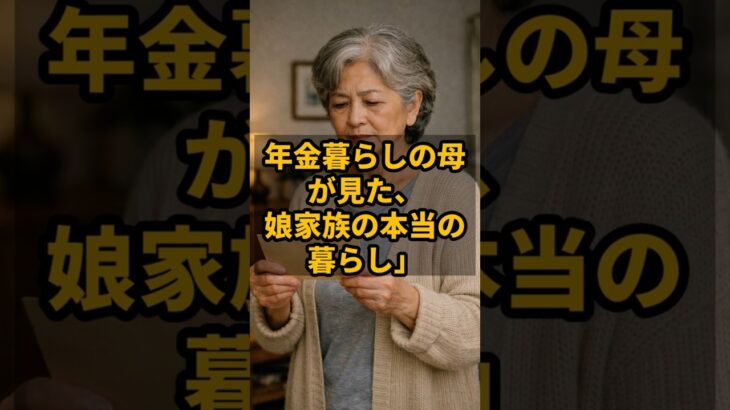 年金暮らしの母が見た、娘家族の本当の暮らし #shorts #年金 #年金生活 #老後 #家族 #感動 #実話 #シニア #娘 #親子 #泣ける話