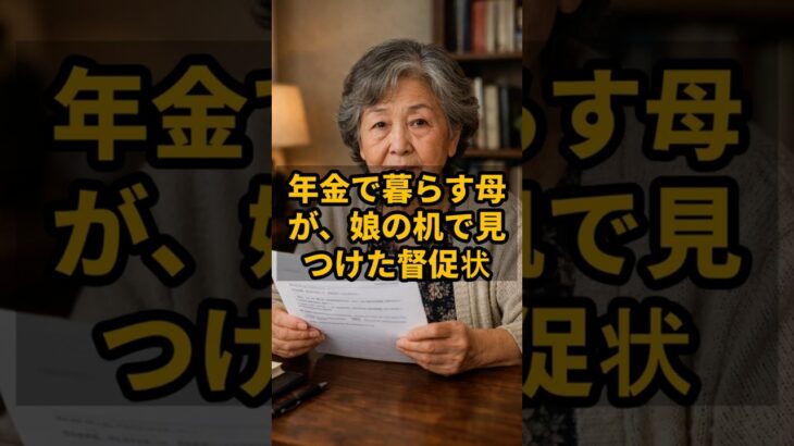 年金で暮らす母が、娘の机で見つけた督促状 #shorts #年金生活 #家族 #親子 #住宅ローン #老後 #感動 #シニア #実話 #泣ける話 #年金