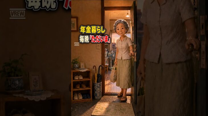 年金暮らし、毎晩ひとりで「ただいま」#shortsfeed #shorts#年金暮らし #一人暮らし#シニアライフ #老後の暮らし#高齢者の孤独#心温まる話 #ショートドラマ#YouTubeショート