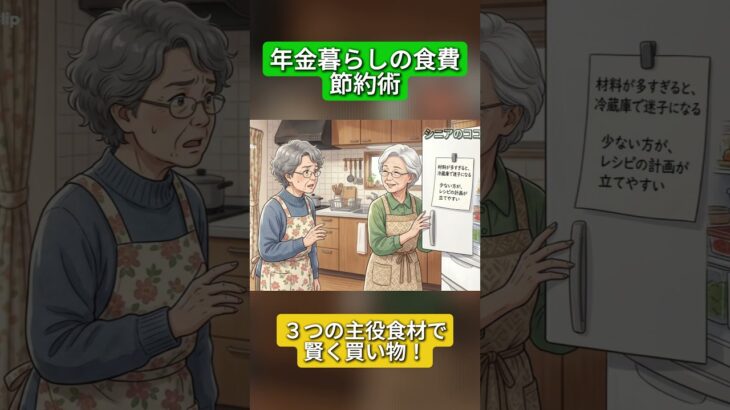 年金暮らしの食費節約術：３つの主役食材で賢く買い物！