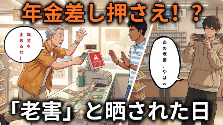【漫画】コンビニで「老害」と笑われた日…偽年金メールの恐怖