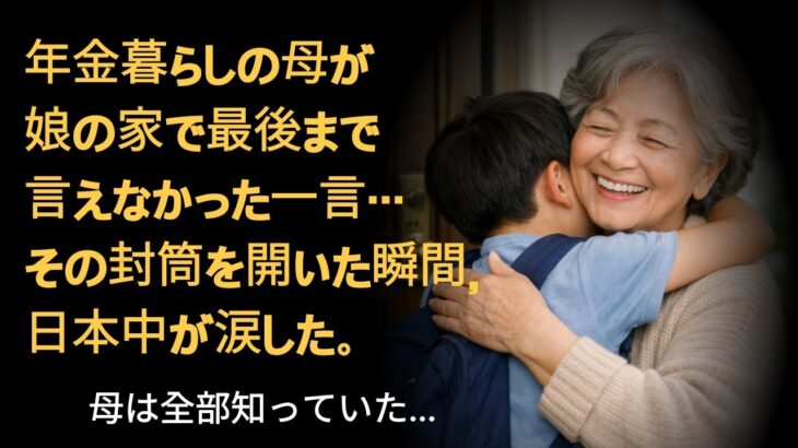 年金暮らしの母が娘の家で最後まで言えなかった一言…その封筒を開いた瞬間, 日本中が涙した #年金 #年金生活 #老後 #シニア #家族 #親子 #住宅ローン