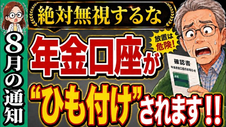 【返送しないと大損】８月に届く”年金口座ひもづけ通知”　登録のメリット・デメリット 「拒否」しないと自動登録されます！
