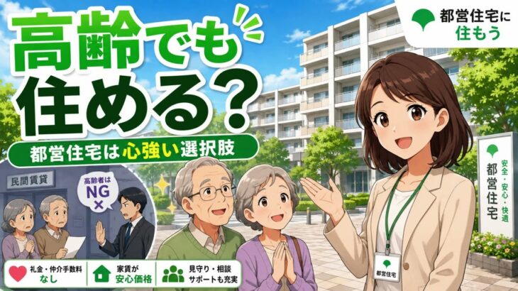 高齢者でも入居できる？都営住宅は住まいのセーフティーネット｜家賃以外のメリット②