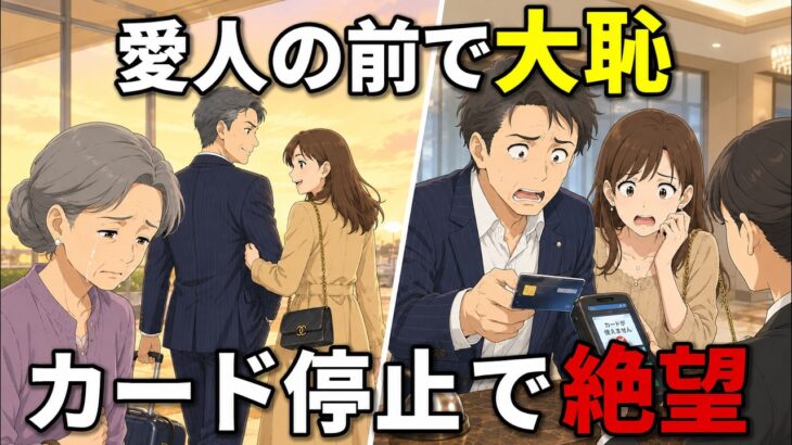 【妻を捨てた代償】離婚直後に愛人と旅行へ行った夫。ホテルのフロントでカードが止まり絶望した