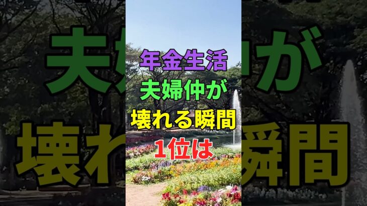 年金生活で夫婦仲が一気に壊れる瞬間1位は #知恵 #名言 #開運 #雑学 #シニア
