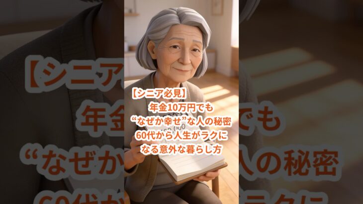 【シニア必見】年金10万円でも“なぜか幸せ”な人の秘密　60代から人生がラクになる意外な暮らし方 #雑学