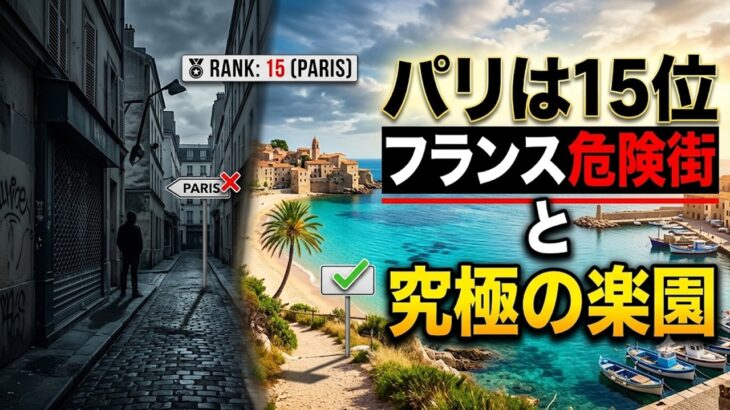 【フランス旅行の裏側】パリは15位？危険な罠を隠す名所から犯罪ゼロの安全な楽園まで15都市を徹底調査【最悪から最良へ】