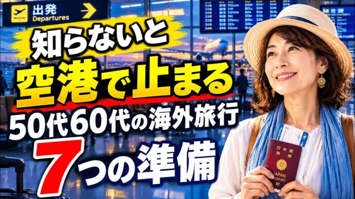 【2026年最新】50代60代の海外旅行 出発前に気をつける7つのこと