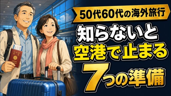 【2026年最新】50代60代の海外旅行 出発前に気をつける7つのこと