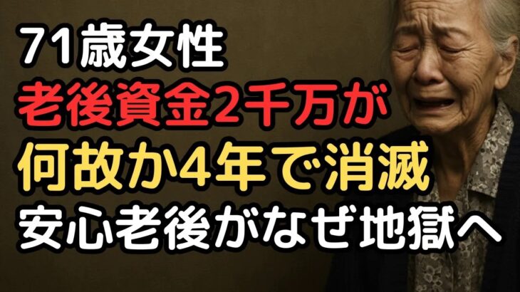 年金月20万円「平均以上で安心」だった71歳女性、医療費・介護費・葬儀費で貯金2000万円が4年で消えた想定外の出費