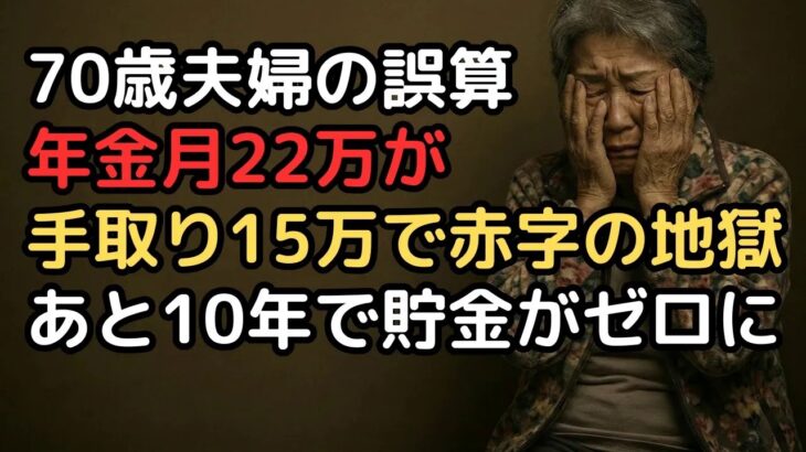 年金月22万円「余裕で暮らせる」と貯金800万円しかなかった70歳夫婦…手取り15万円で月6万円赤字、1年後に「あと10年しか持たない」と気づいた