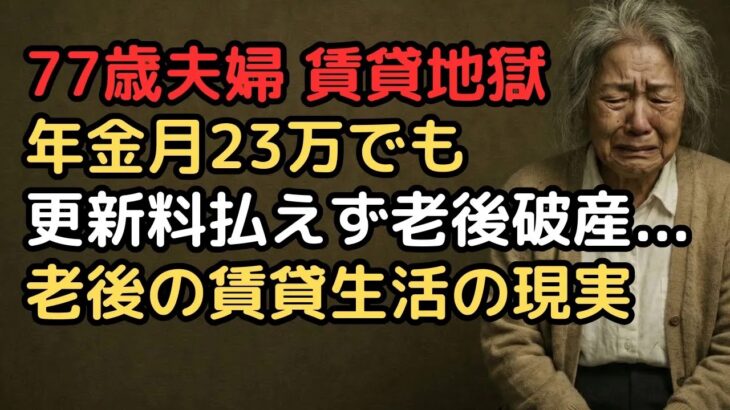 年金月23万円でも「賃貸暮らし」は地獄…家賃月9万円の77歳夫婦が食費を月1万円に削った結果