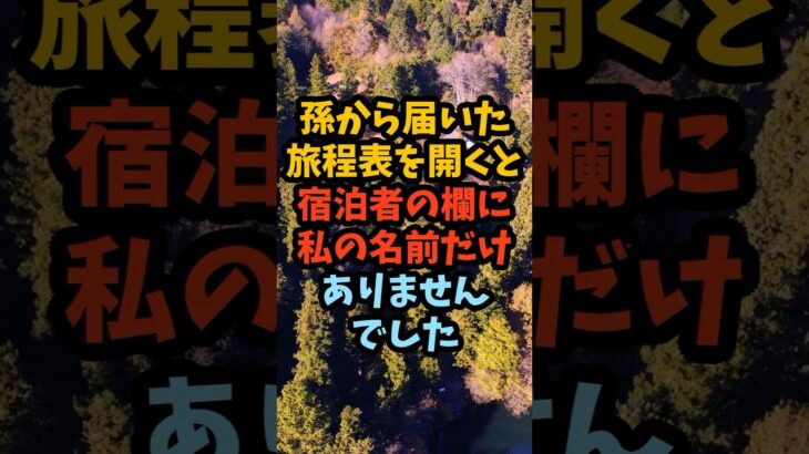 古希祝いの家族旅行へ28万円、旅程表に私の名前だけなかった#シニア #年金生活 #老後