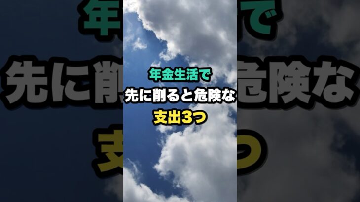 年金生活で先に削ると危険な支出3つ #年金生活 #家計管理 #雑学 #シニア #シニアライフ