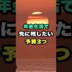 年金生活で先に残したい予算3つ  #50代 #60代 #70代 #シニア #シニアライフ