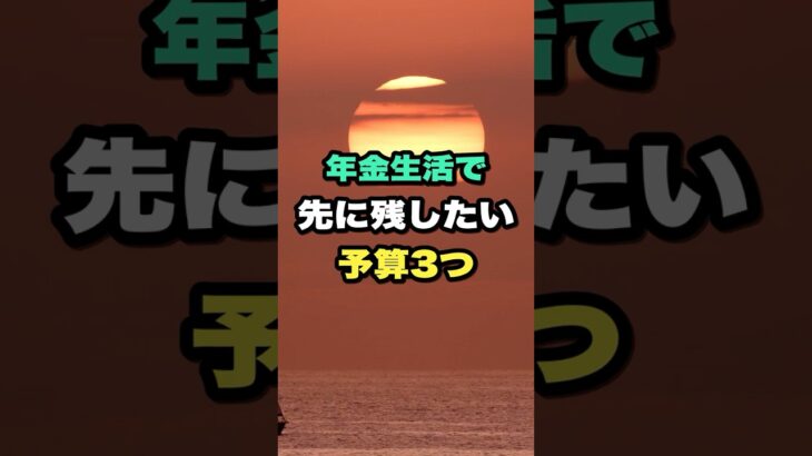 年金生活で先に残したい予算3つ  #50代 #60代 #70代 #シニア #シニアライフ
