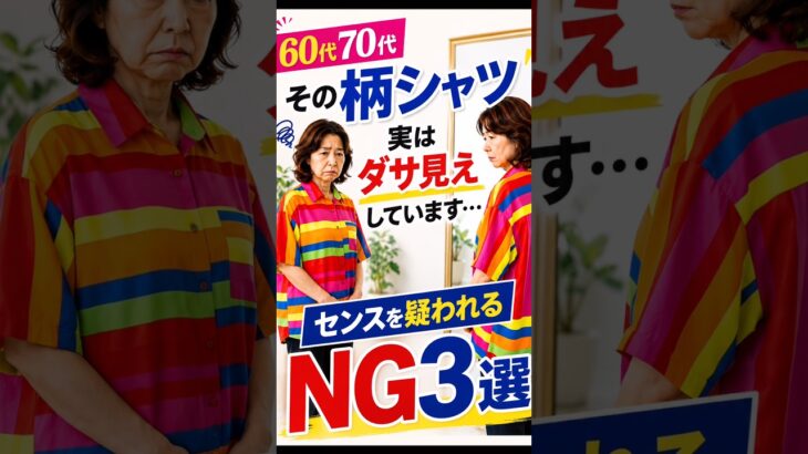 ダサ見えしてしまう柄シャツ3選　#60歳代 #60代 #70代 #シニアファッション