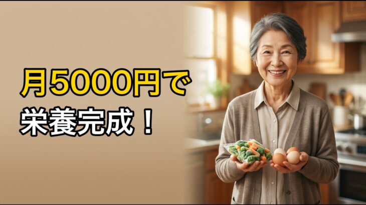 【月5000円台で完成】冷凍野菜×卵×豆腐、年金シニアの1週間