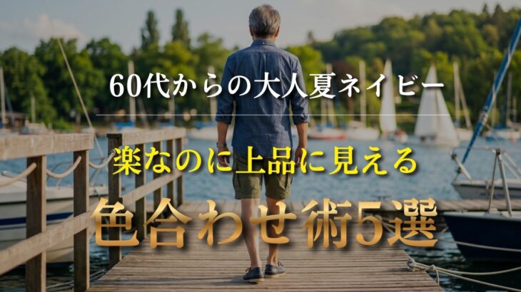 【シニアメンズファッション】50代60代の大人夏ネイビー｜暑い日でも上品に見える色合わせ術5選