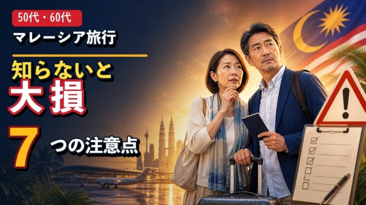 【50歳以上】マレーシア旅行で損しない！出発前に知るべき注意点7選