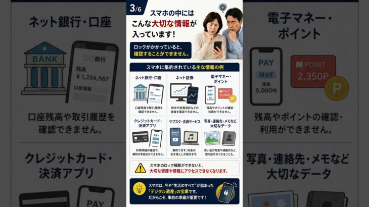 【60秒で解説】父のスマホが開けられない…相続が止まりました