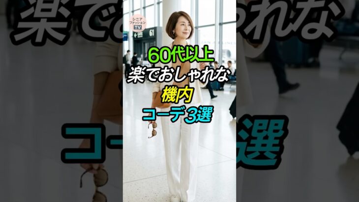 【60代以上】長時間のフライトも疲れない！楽でおしゃれな「機内コーデ」3選✈️✨